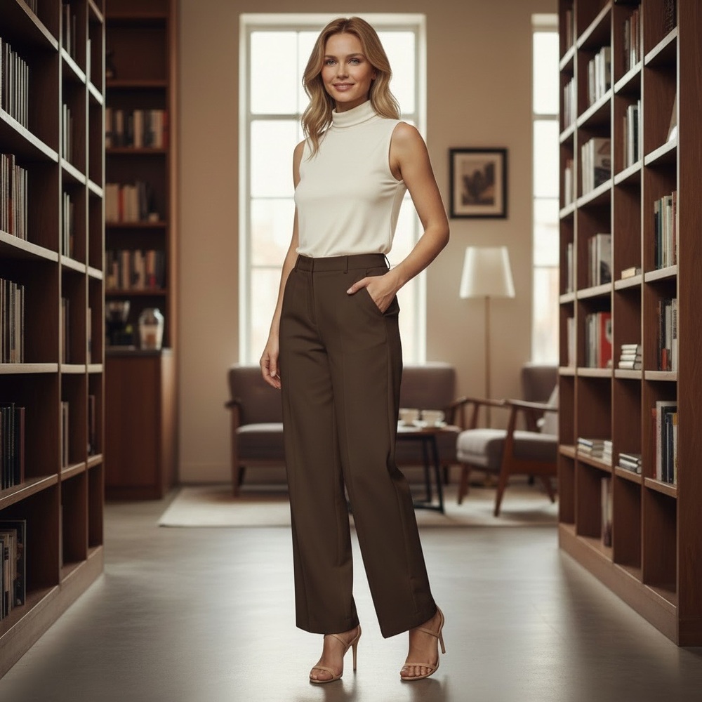 NWT Lafayette 148 Hard to Find “Boyfriend” Straight Leg Trousers Pants